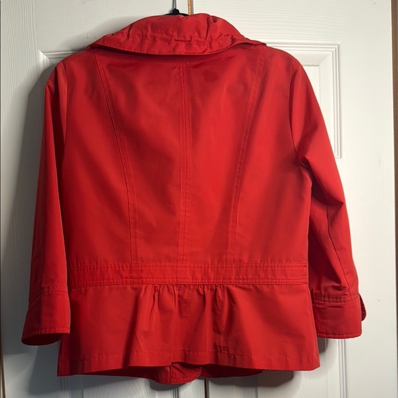 Tribella Red Ruffled Women's Rain Jacket. Size 10 - Picture 4 of 5